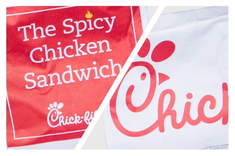 Spicy and regualar chick-fil-A sandwiches
